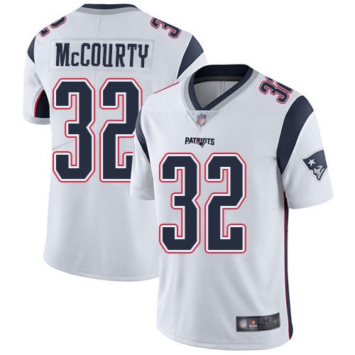 New England Patriots Football 32 Vapor Limited White Men Devin McCourty Road NFL Jersey